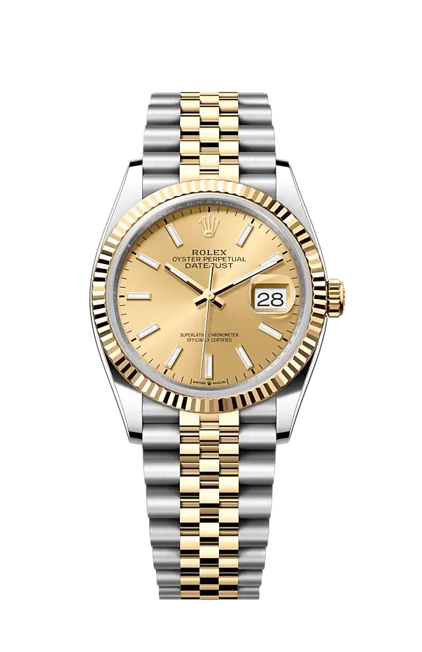 Rolex datejust discount 36mm gold steel