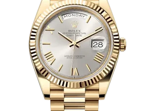 Rolex Day-Date 40mm Yellow Gold 228238 Silver Roman President Chronologie