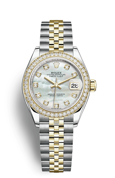 rolex lady datejust 28 two tone