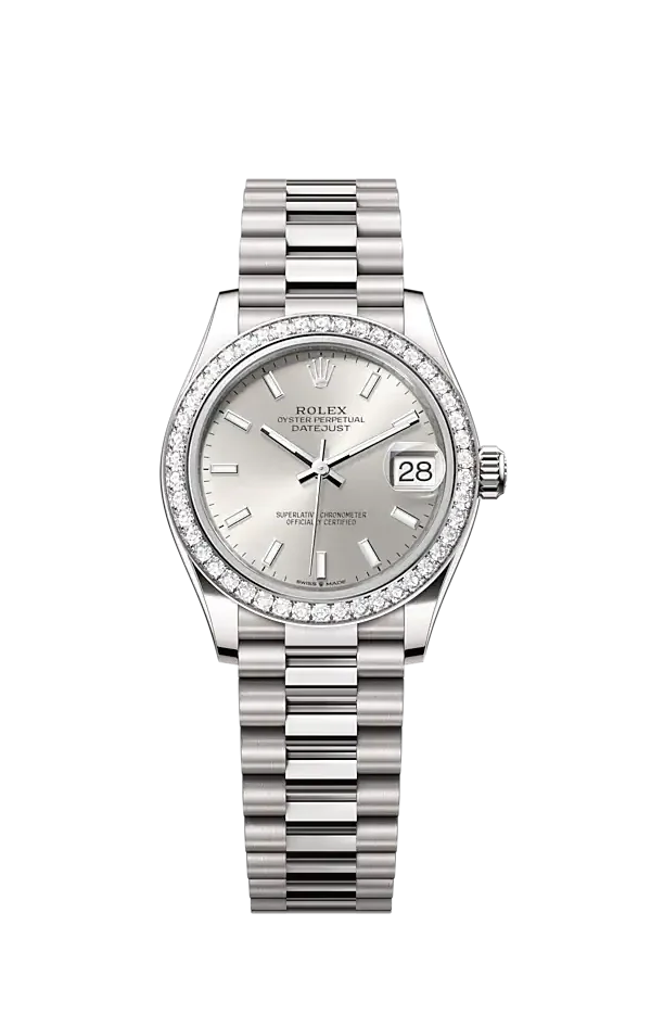 Rolex Datejust 31 White Gold 278289RBR Silver Index President