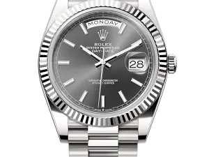 Rolex Day-Date 40mm White Gold 228239 Slate Index President Chronologie