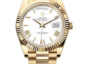 Rolex Day-Date 40mm Yellow Gold 228238 White Roman President Chronologie