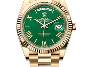 Rolex Day-Date 40mm Yellow Gold 228238 Green Roman President Chronologie