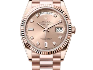 Rolex Day-Date 36 Rose Gold 128235 Sundust Diamond President Chronologie